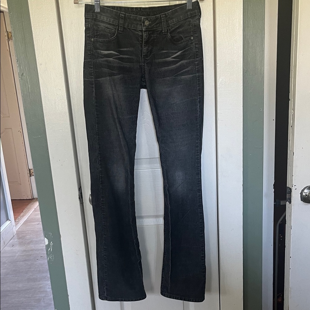 Arizona Jean Company Women's Black Faded Flare Jeans
